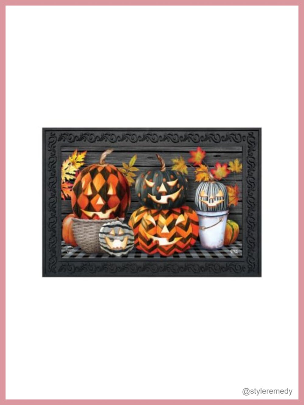 Briarwood Lane Halloween Doormat 30x18 Indoor Outdoor Polyester Jack-O-Lanterns